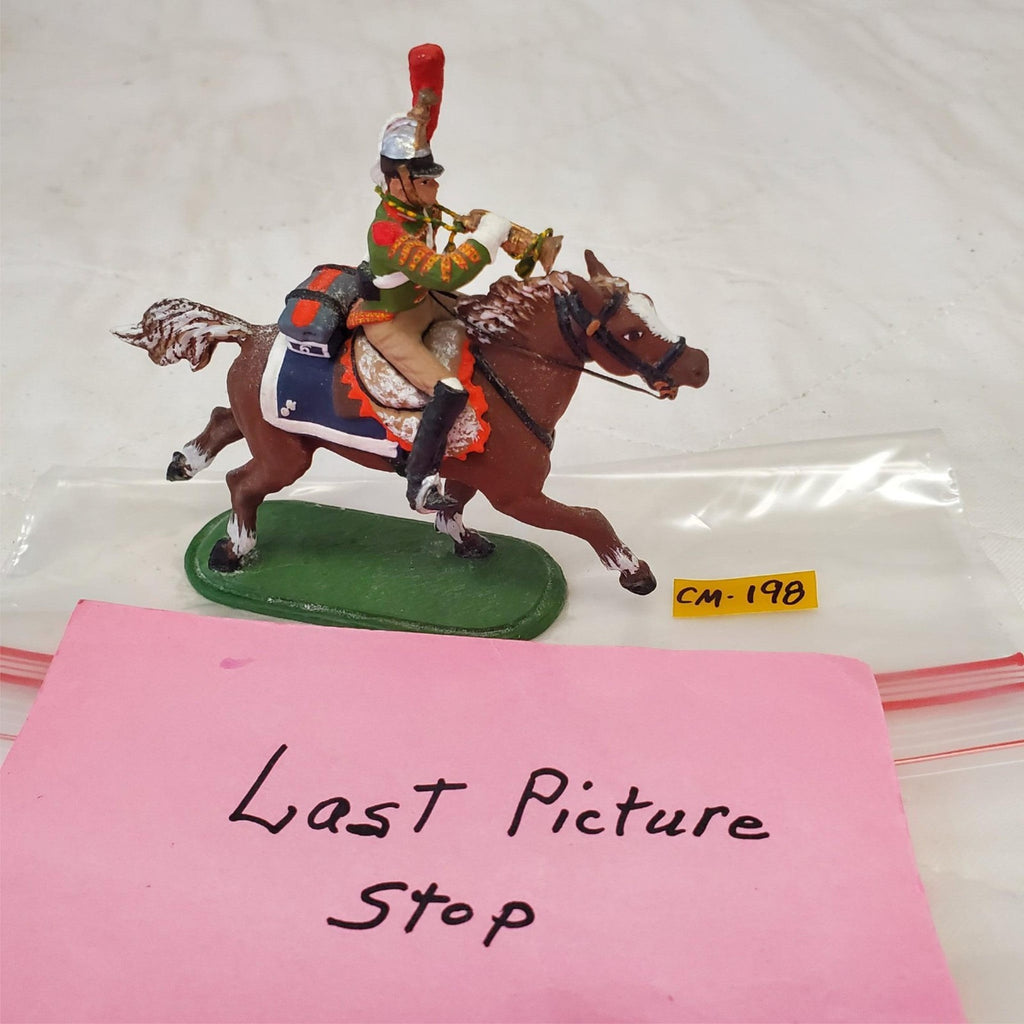 St. Petersburg Hand Painted Metal Toy Soldier Calvary Trumpeter CM-198