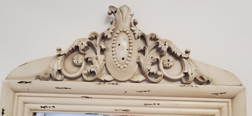 Antique Belgravia Tall Floor Mirror in Extravagant Wooden Frame