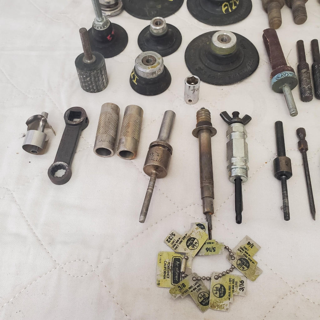 Lot of Cab Mount, Rivet Shank, Nuts Bolts, Drill Chuck Key & Other Tools LOT 352