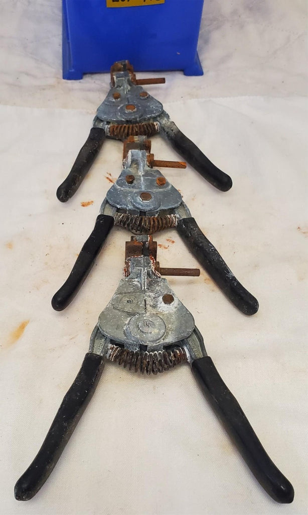 Lot of 3 Electrical Wire Stripper Spring-Loaded Tool LOT-418