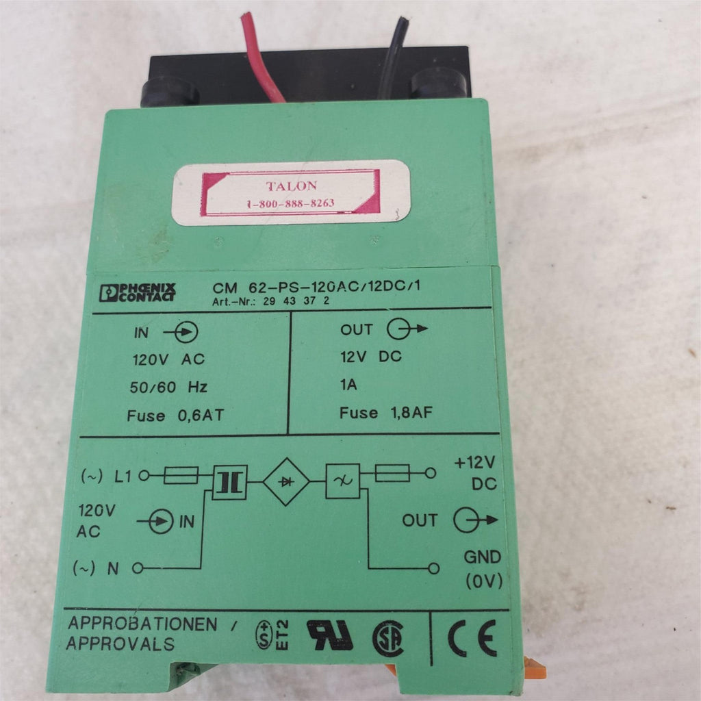 Phoenix Contact CM 62-PS-120AC/12DC/1 Power Supply
