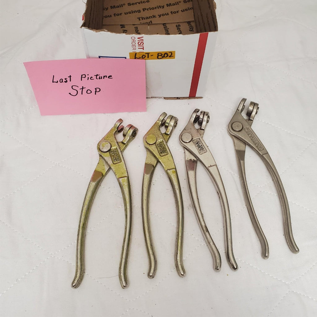 Lot of 4 Assorted USATCO Sheet Metal Fastener Pliers Set LOT-802