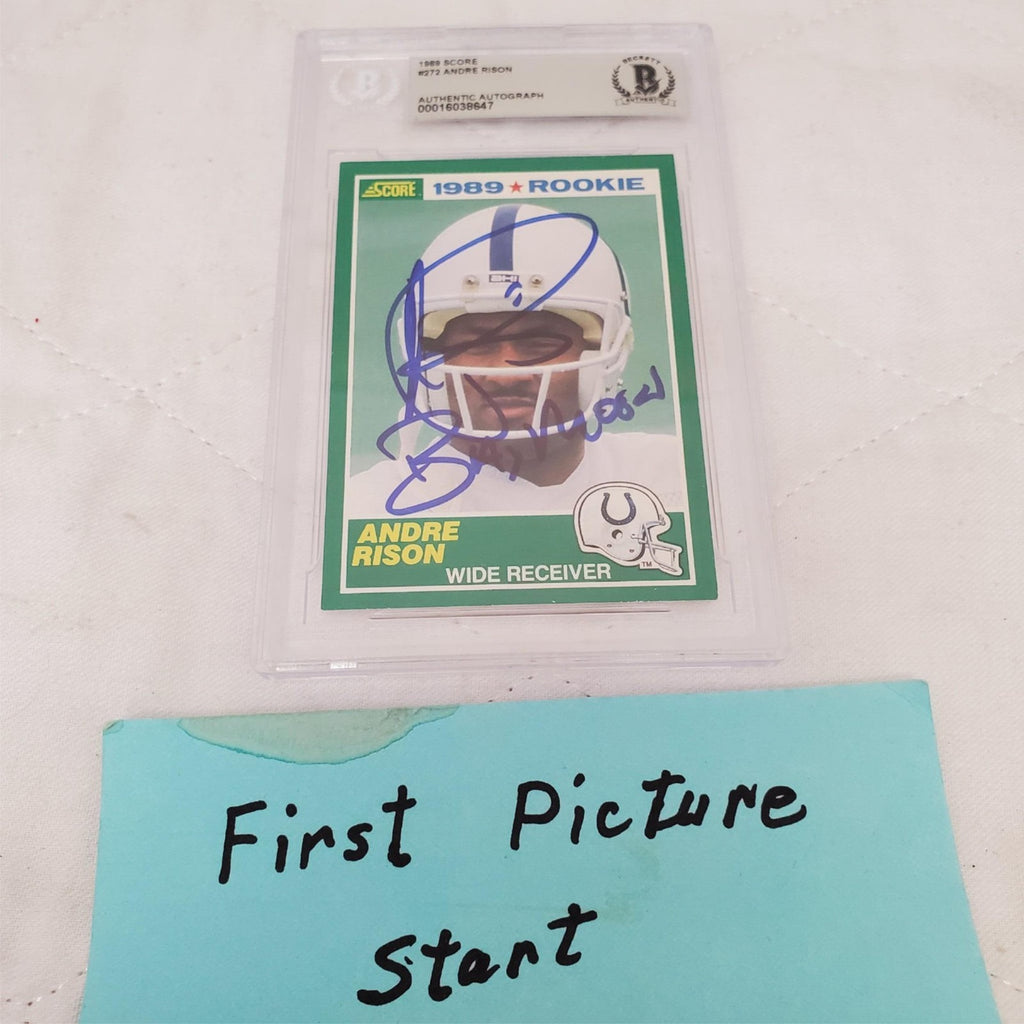 Andre Rison #272 Autographed 1989 Score Rookie Card