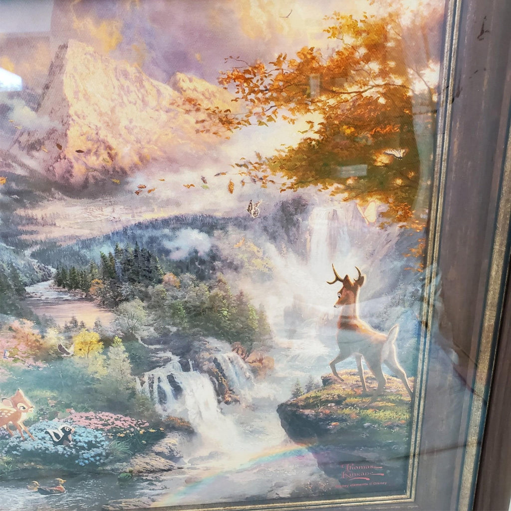 Thomas Kinkade Bambi’s First Year 14 x 14 LE Framed Canvas Disney Art 29/350
