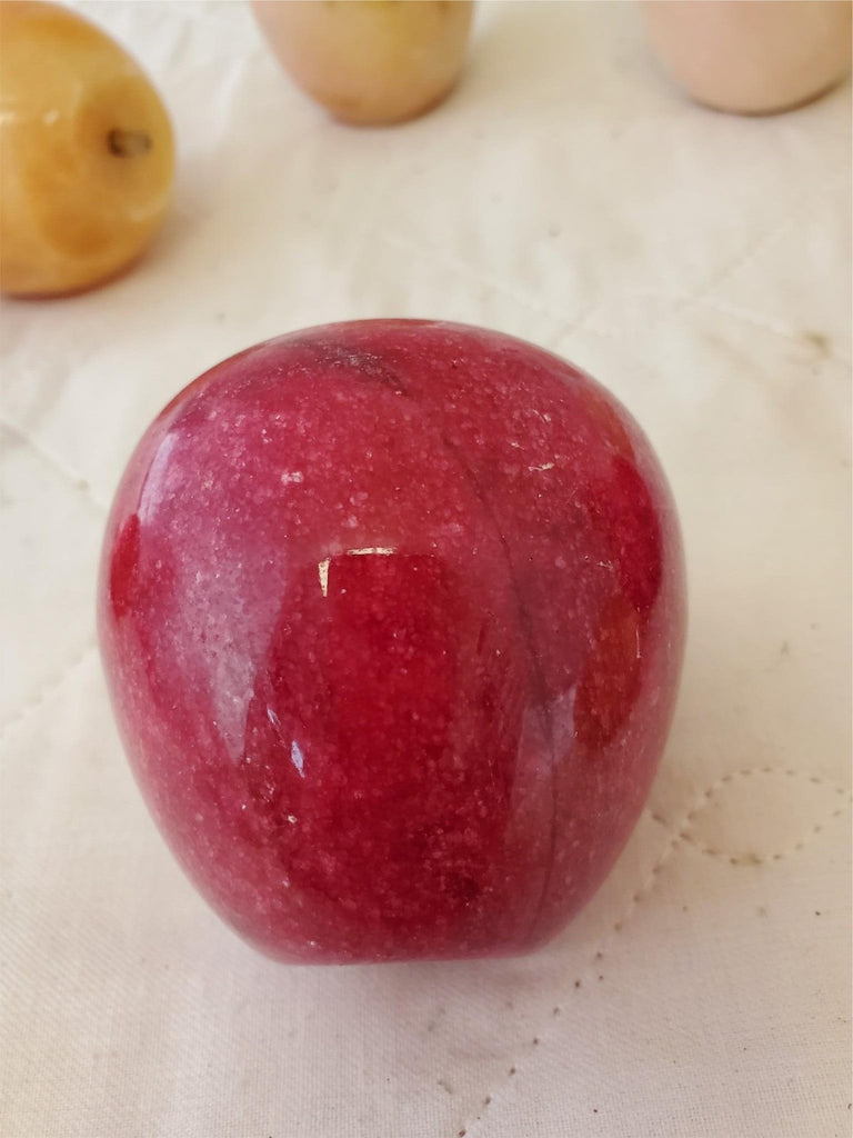 Lot of 9 Vintage Italian Alabaster Stone Marble Fruit & Veggies Art Pieces