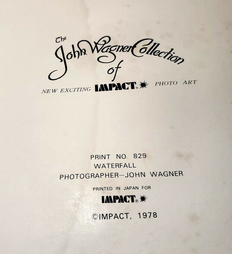 John Wagner Collection IMPACT Photo Print 1978 Waterfall and Mountain Lion