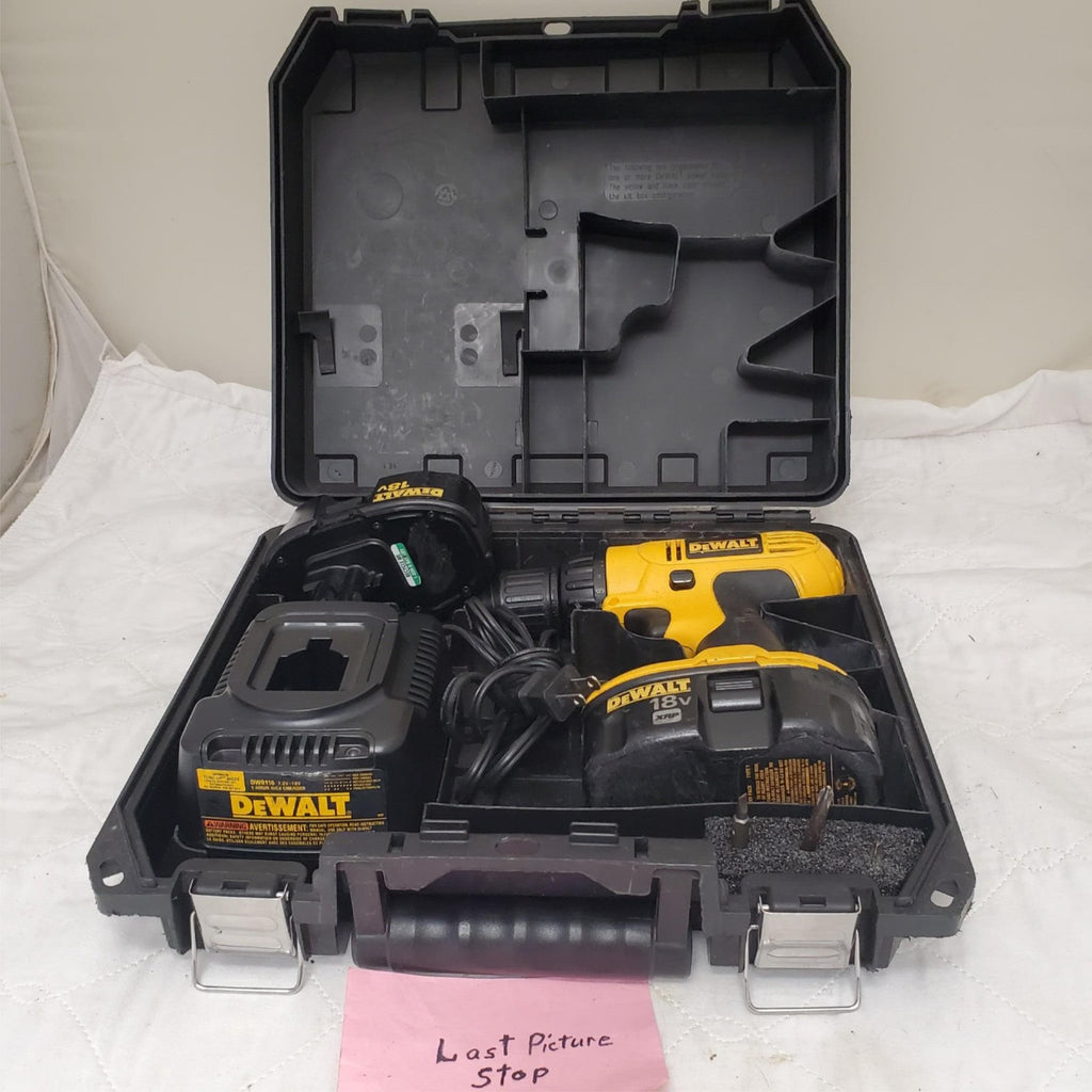 Dewalt 18V DC759 Cordless Drill Impact Driver Kit With Case LOT-516