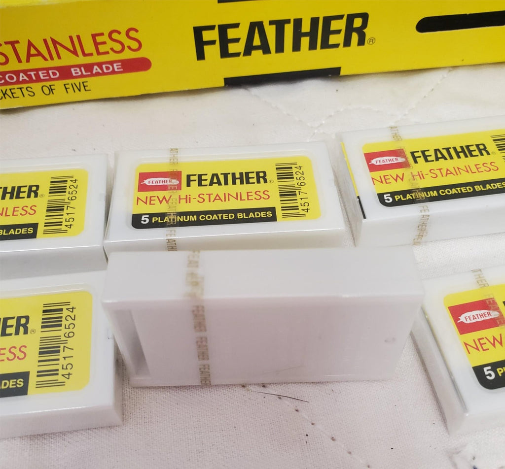 Feather Hi-Stainless Platinum Coated Double Edge Razor Blades