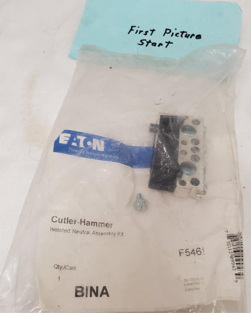  Eaton Bina Cutler Hammer Isolated Neutral Assembly Kit