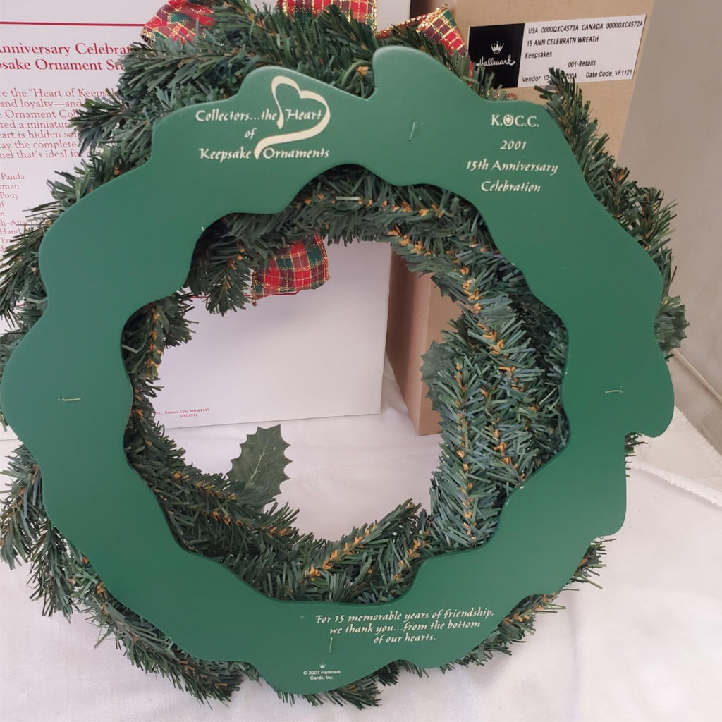 Hallmark Keepsake Ornaments 15th Anniversary Celebration Wreath Studio Edition