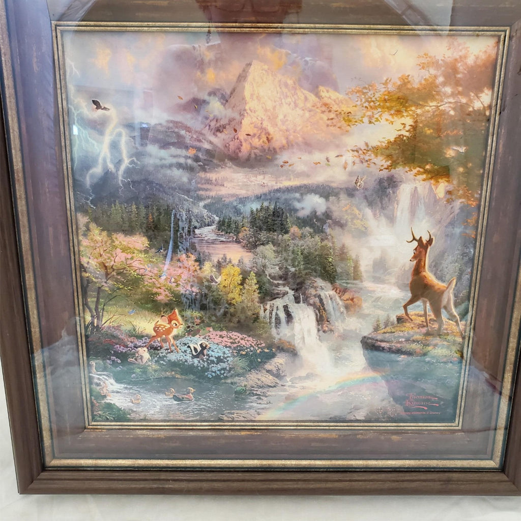 Thomas Kinkade Bambi’s First Year 14 x 14 LE Framed Canvas Disney Art 29/350