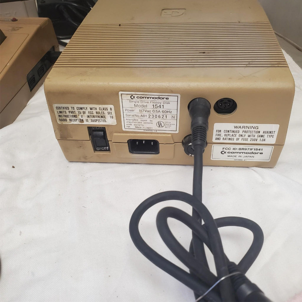 Vintage Commodore 64 Computer System w/ 1541 Disk Drive, Joystick, Floppy Disks