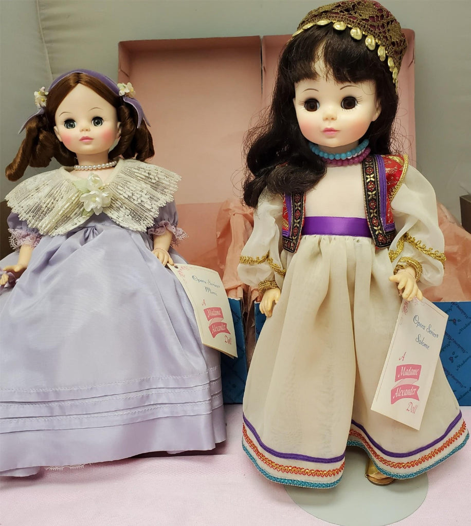 Madame Alexander #1411 Mimi #1412 Salome Opera Series Dolls Set with Box