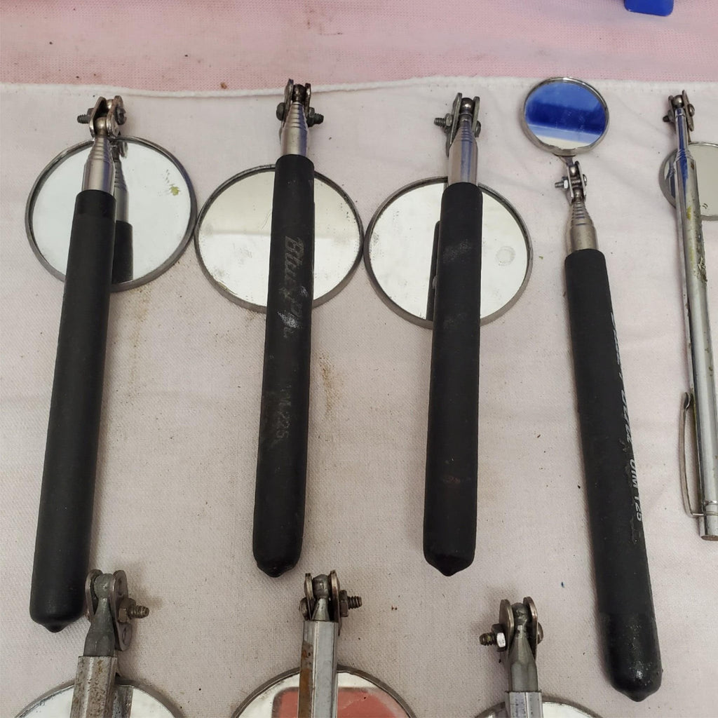 Lot of 9 Assorted Extendable Telescoping Inspection Mirrors LOT-35
