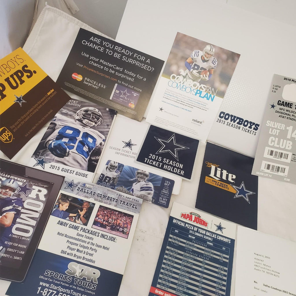 Dallas Cowboys 2015 Season Tickets Collection