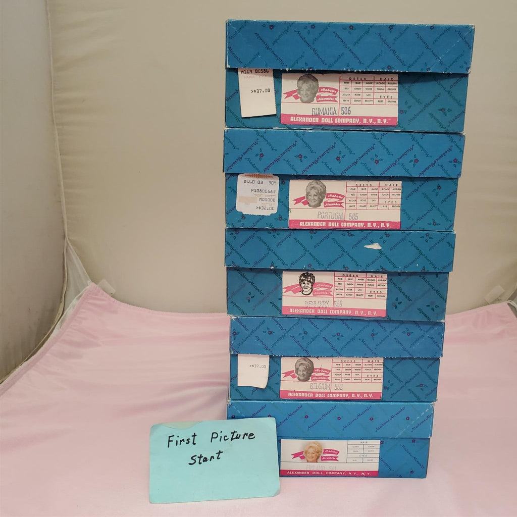 Set Of 5 Madame Alexander Friends From Foreign Lands Collection Dolls with Box
