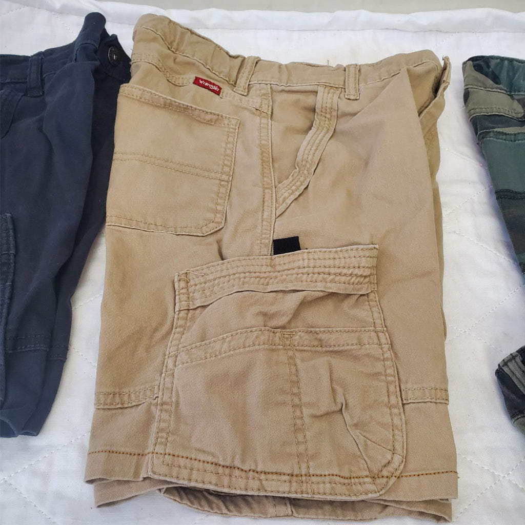 Lot of 5 Wrangler Boys Cargo Bermuda Shorts Size 12, 10