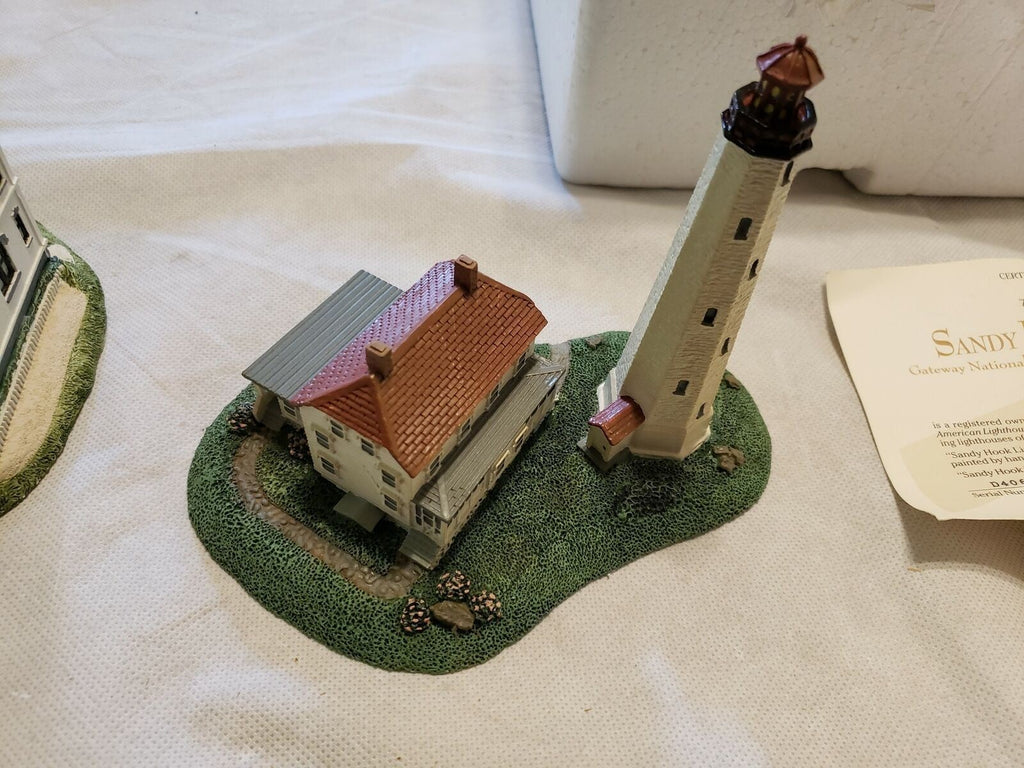 Danbury Mint Sandy Hook Lighthouse and Admiralty Head Lighthouse