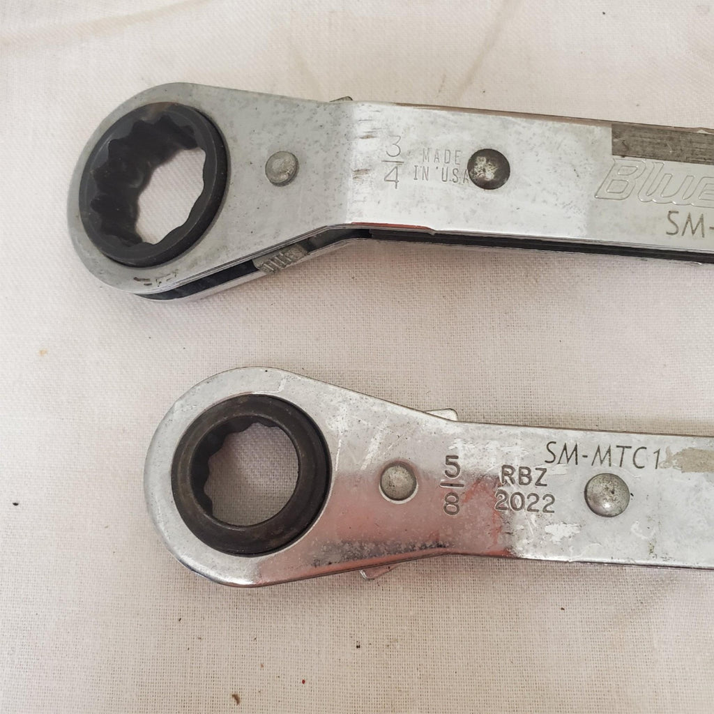 Lot of 2 Blue Point Offset Double Ratcheting Wrench Set LOT-725
