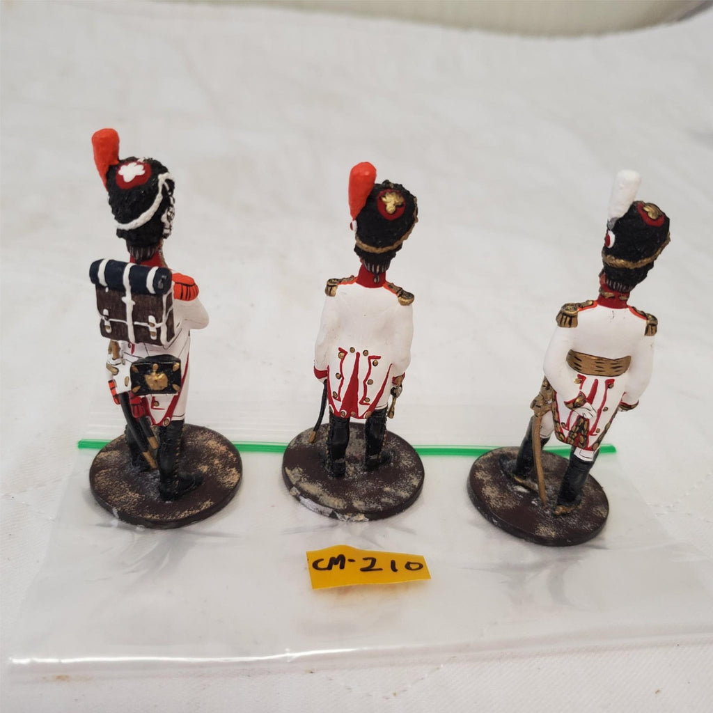 Lot of 3 Hand Painted Metal Toy Soldier Generals CM-210