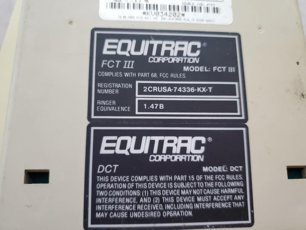 Equitrac Keyboard Display Unit Data Processing Equipment