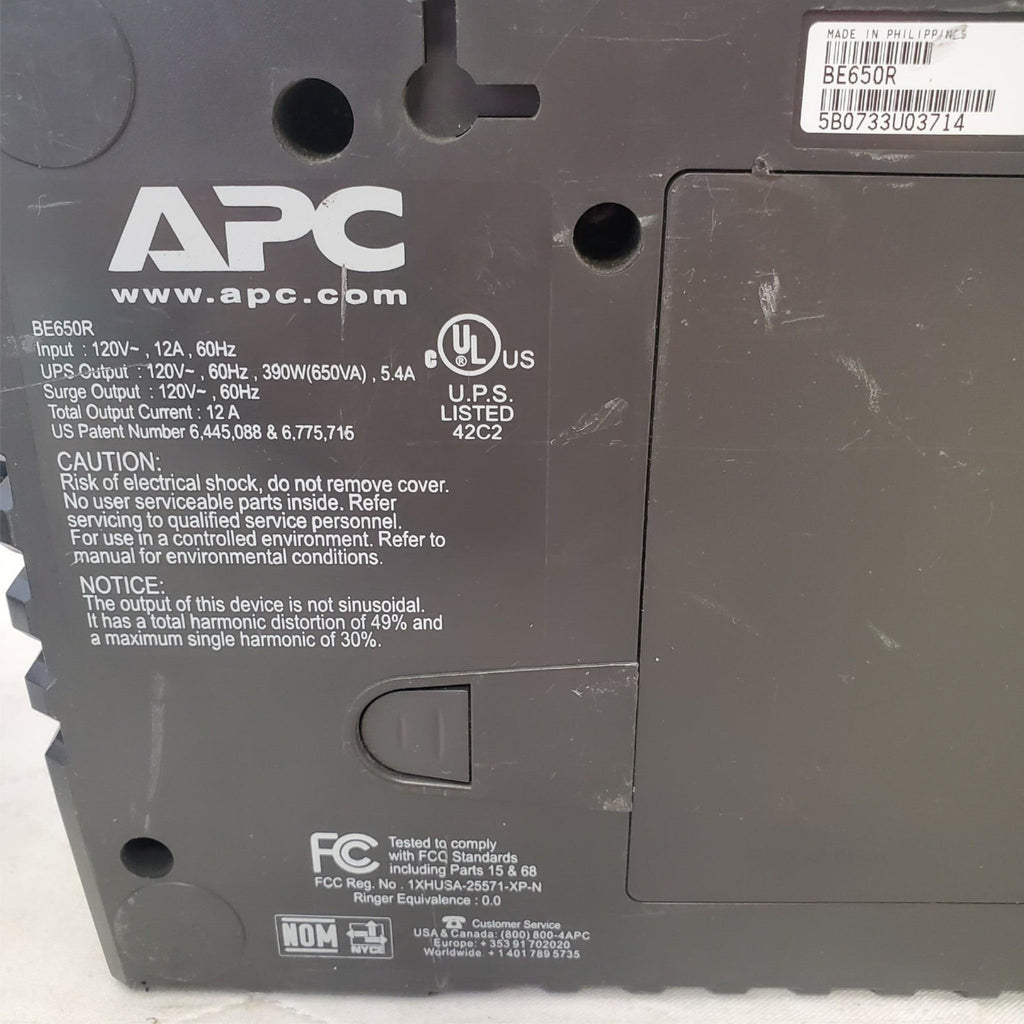 APC Back Up UPS ES 650 120V BE650R Surge Protected #9 (NO BATTERY INCLUDED)