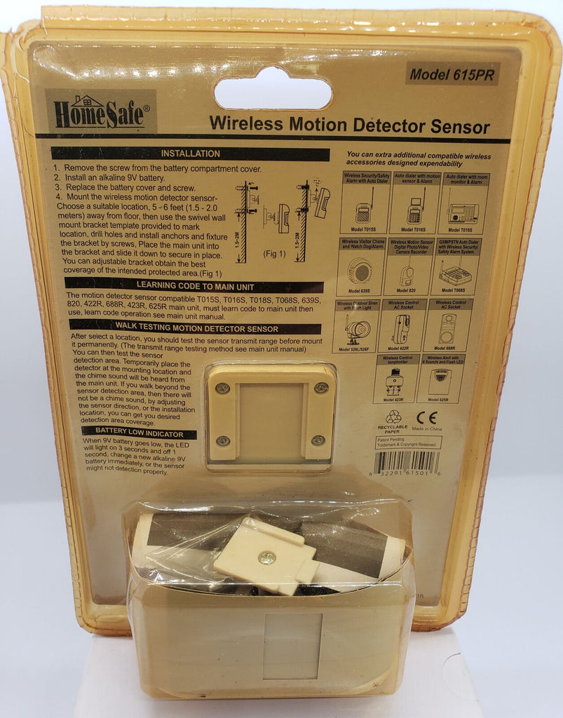 HomeSafe Wireless Home Security Indoor Motion Sensor - 615PR