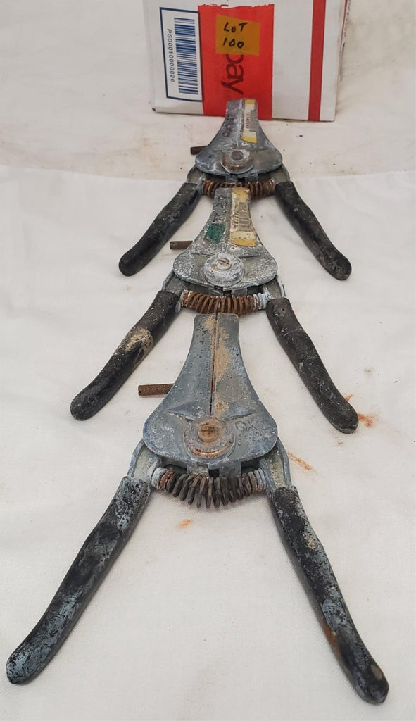 Lot of 3 Electrical Wire Stripper Spring-Loaded Tool LOT-100