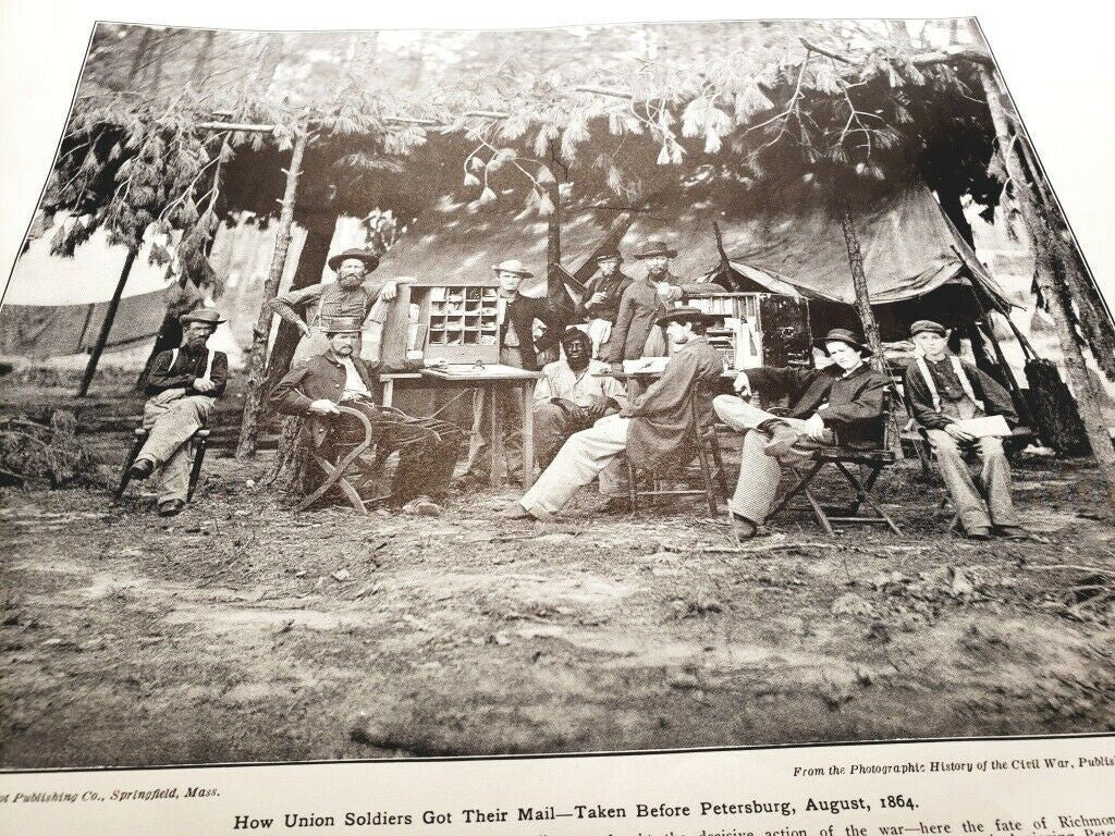 Photograph Print History of the Civil War How Union Soldiers Got Their Mail 1864