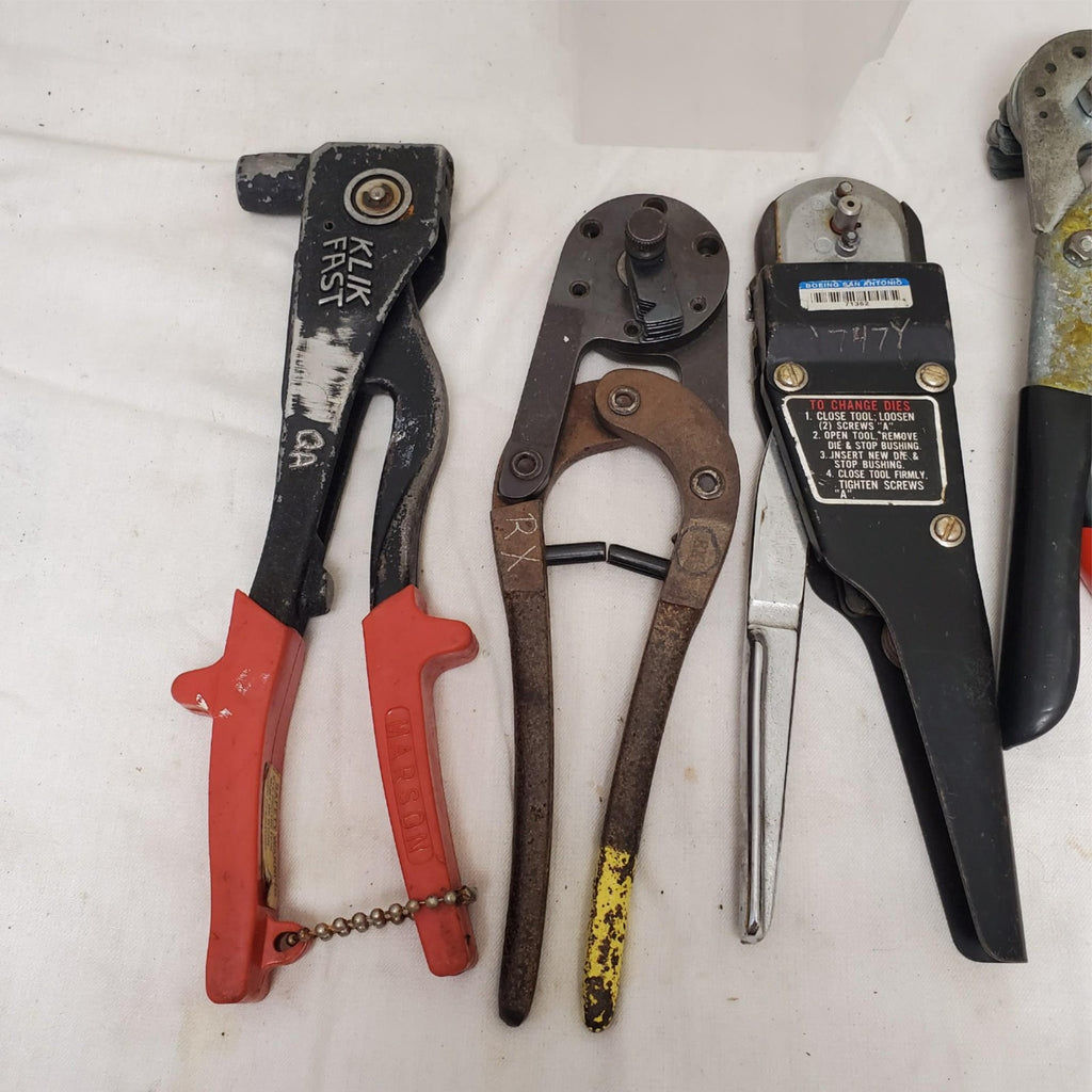 Lot of 5 Marson, Loos & Co. & more Crimping and Wire Stripping Tools Set LOT-829