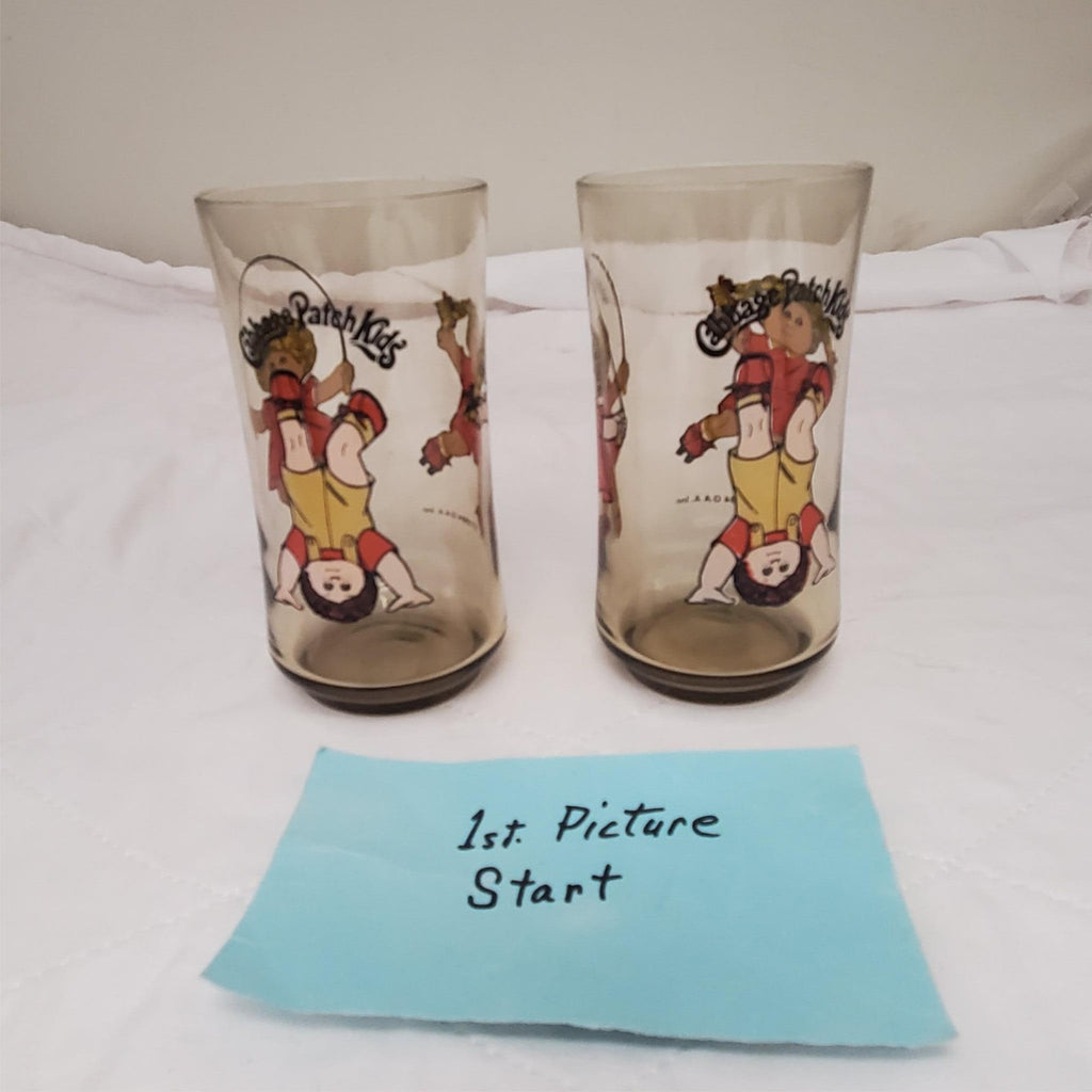 Set of 2 Cabbage Patch Kids Child's Beverage Glasses