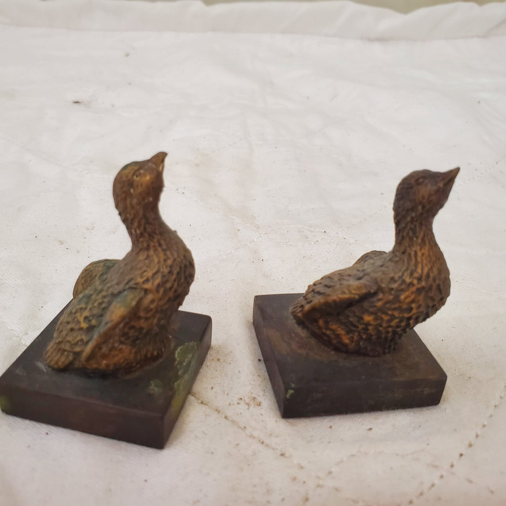 Vintage Pair of Brass Birds Figurine 