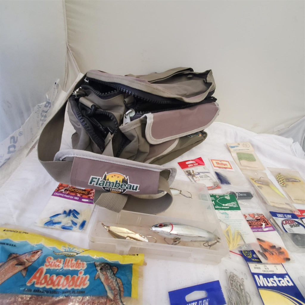 Flambeau Outdoors Systems Tackle Bag With Lot Fishing Lures