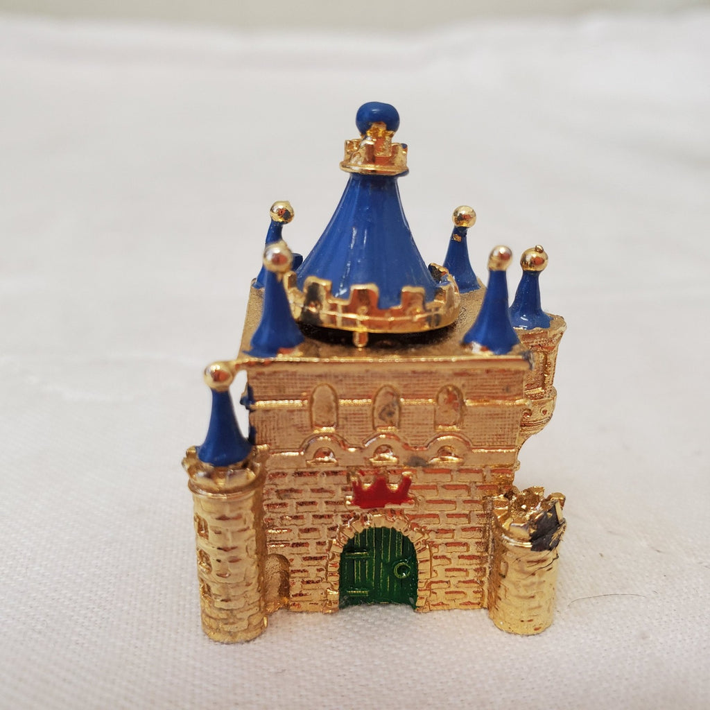 Vintage MSI 1987 Miniature Metal Castle Gaurd Princess Figurine Trinket Box