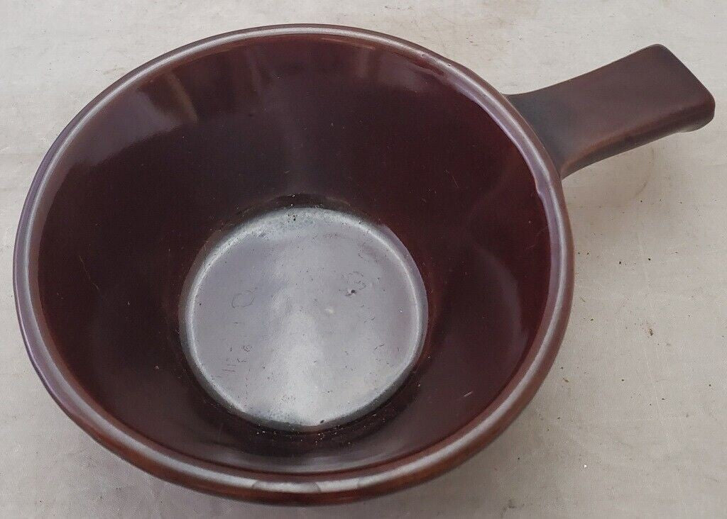 Marcrest Daisy Dot Brown Soup Chili Bowl Oven Proof Stoneware US Vintage Antique