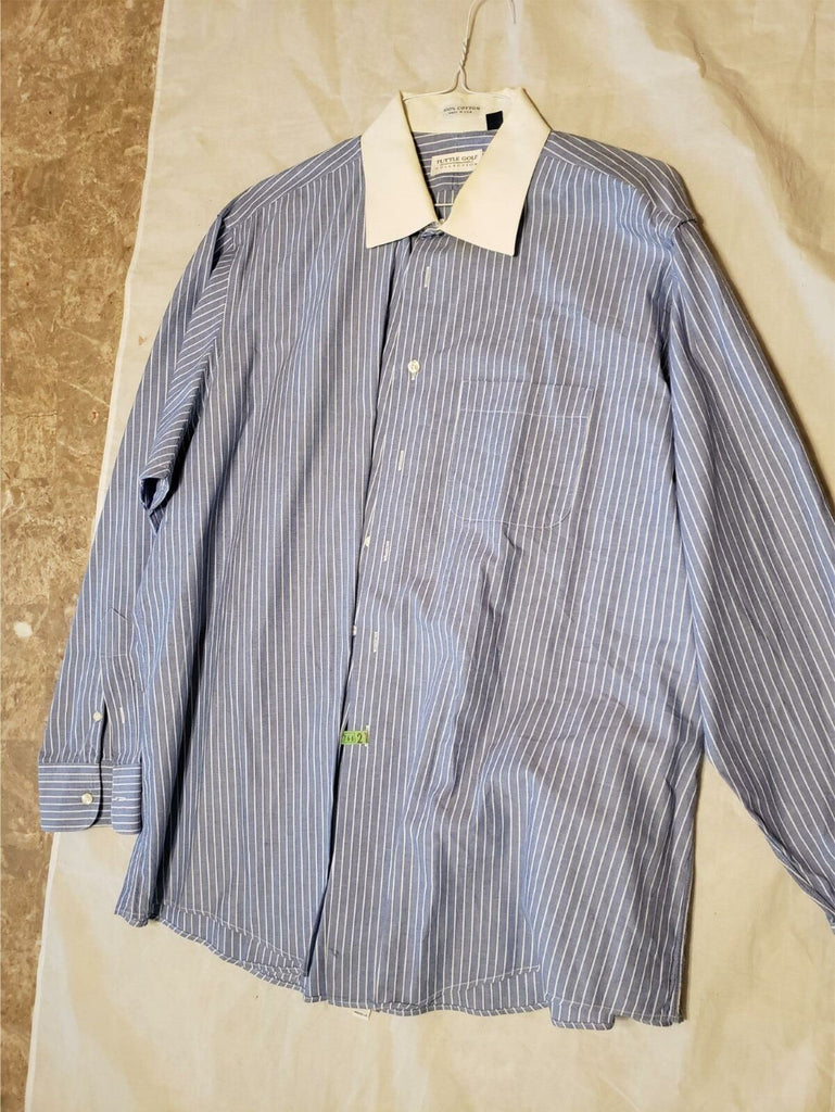 Tuttle Golf Collection Blue Casual Long Sleeve Button Down Cotton Shirt Size L