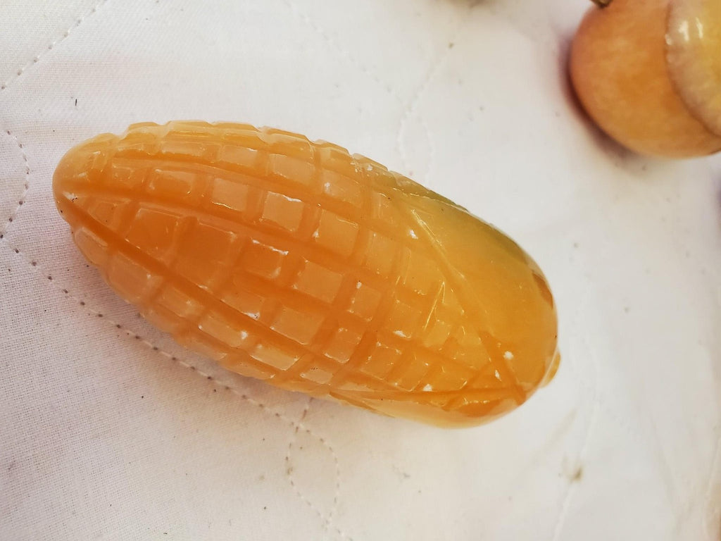 Lot of 9 Vintage Italian Alabaster Stone Marble Fruit & Veggies Art Pieces