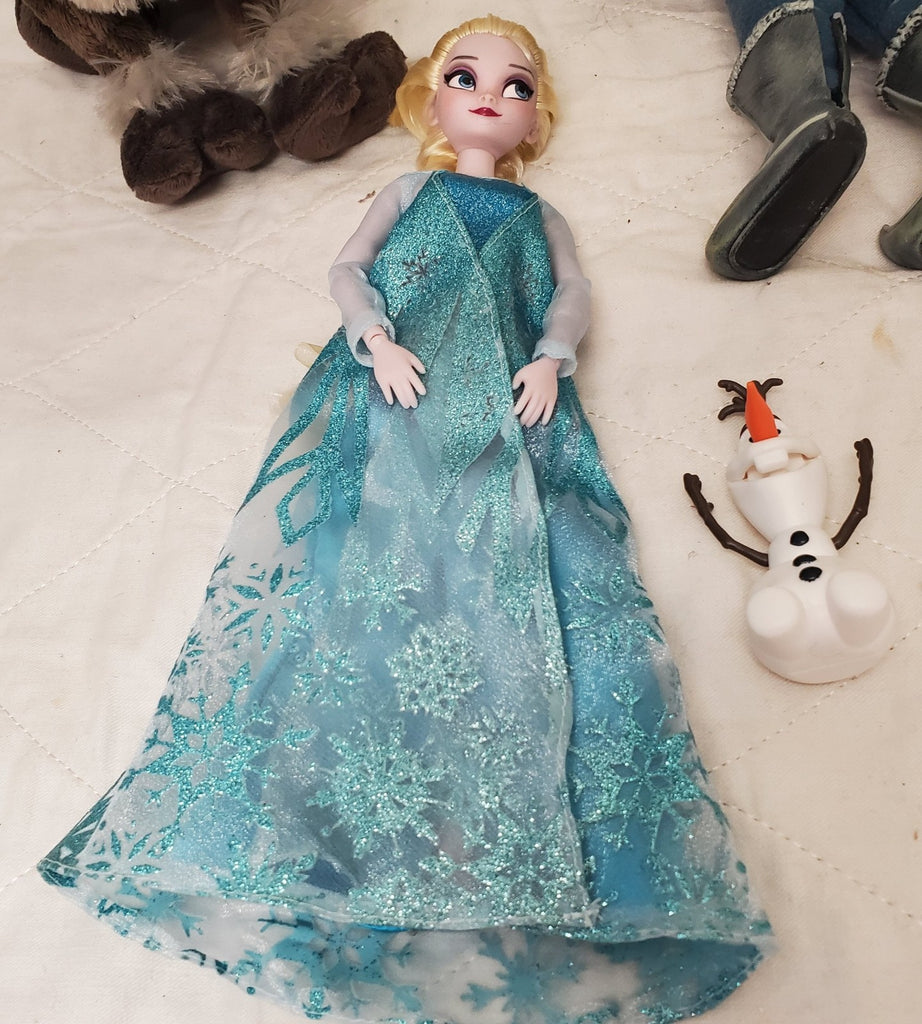 Disney Frozen Sven Anna Prince Hans Plush Reindeer Stuffed Animal & Olaf Figures