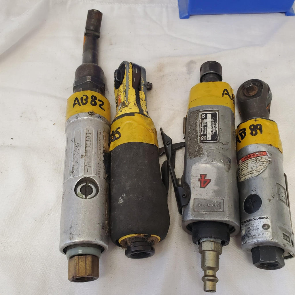 Lot of Assoretd  Pneumatic Air Ratchet Wrench & Nut Runner  LOT-166
