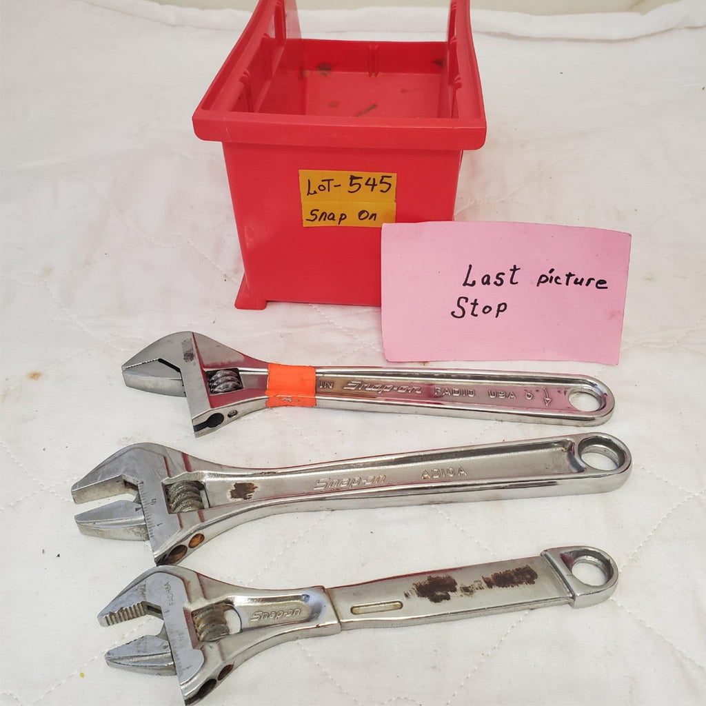 Lot of Assorted Various Snap-on Adjustable Wrench LOT 545