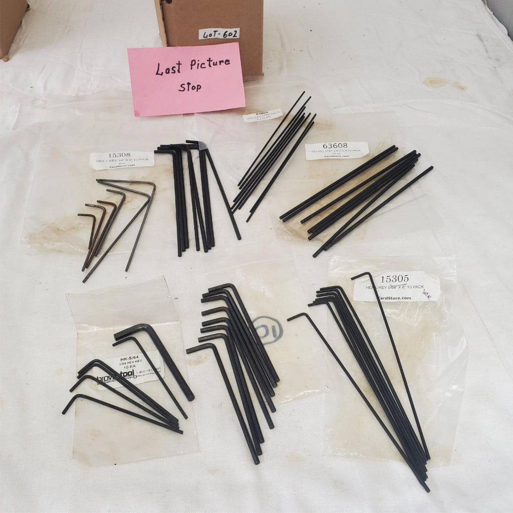 Lot of Assorted Various Size Hex Key Set LOT-602