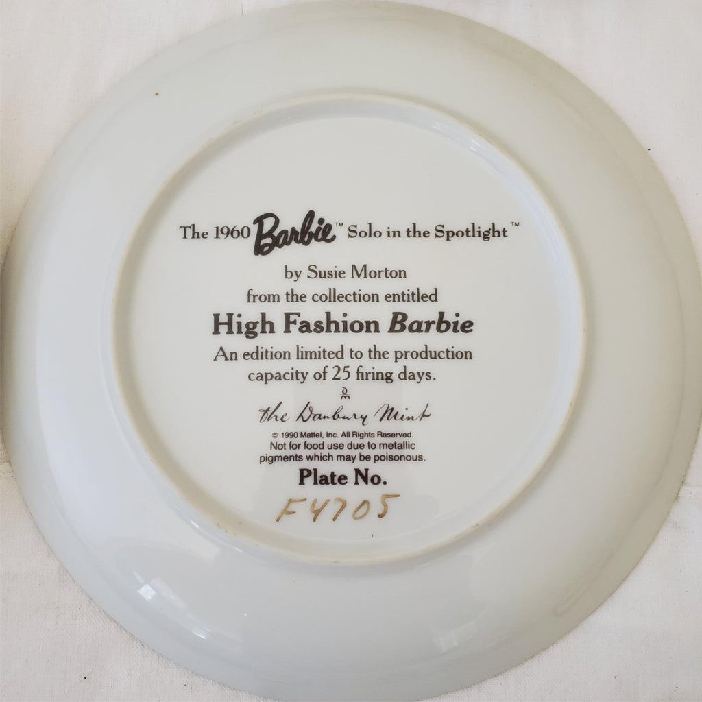 Lot of Plates Barbie The Danbury Mint Collector's Limited Edition 