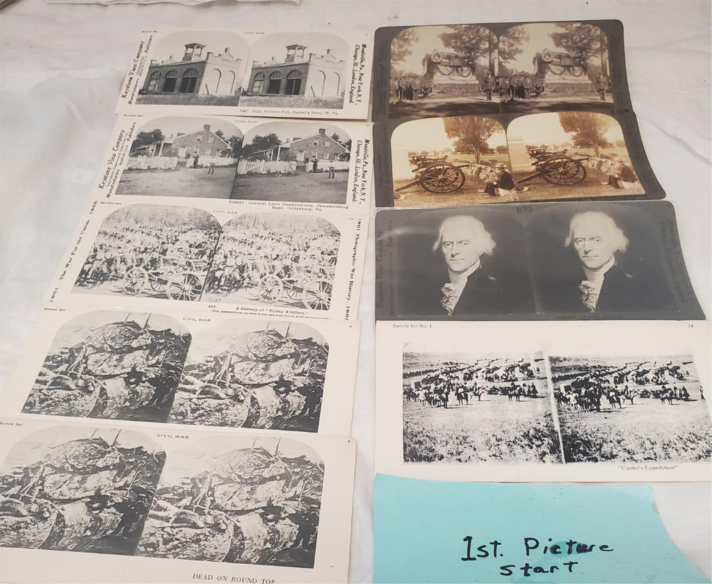 Vintage 1865 Holmes Stereoscope Stereo Classics Photo View Cards 59 Cards