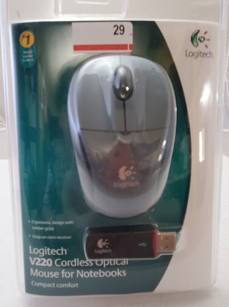 Logitech V220 Cordless Optical Mouse for Notebooks