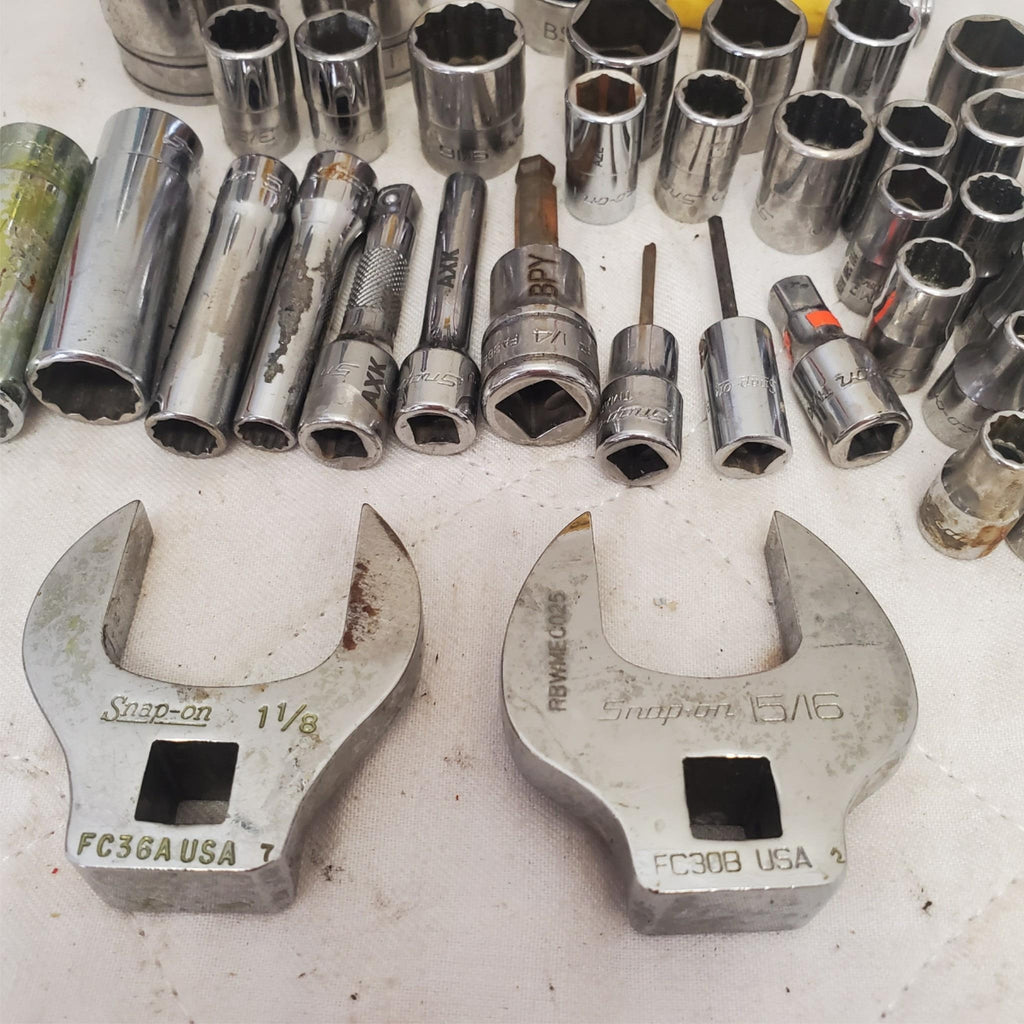 Lot of Snap On Assorted Miscellaneous Sockets & Open-End Crowfoot Wrench LOT-836