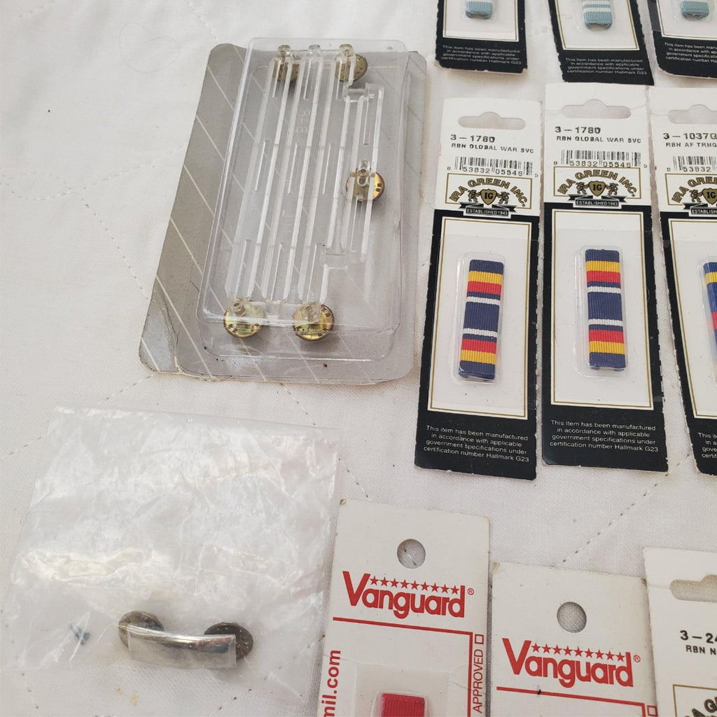 Lot of Assorted Military Ribbon Bars and Pins