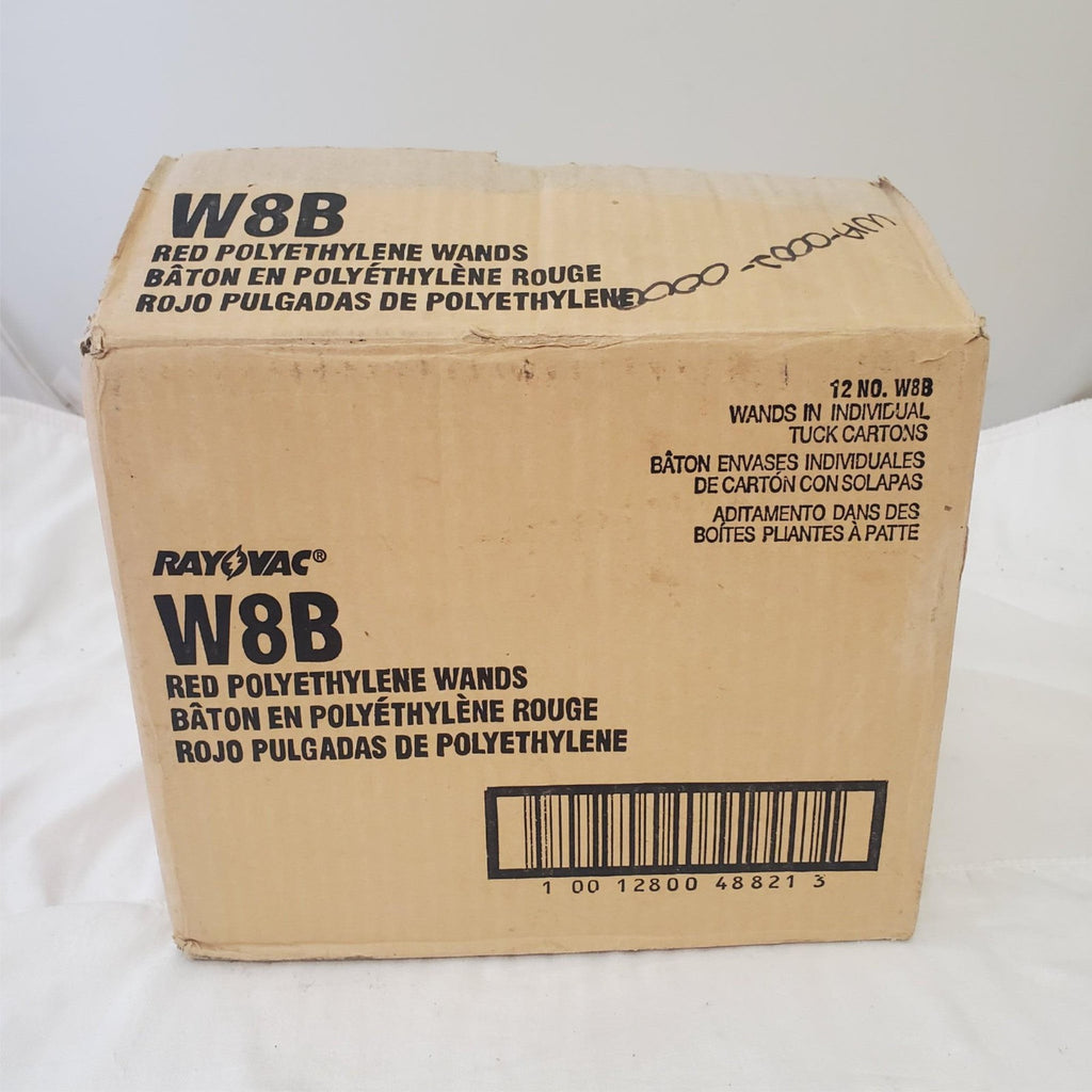 Lot of 12 Rayovac W8B Red Polyethylene Safty-Glo Wands 8 in
