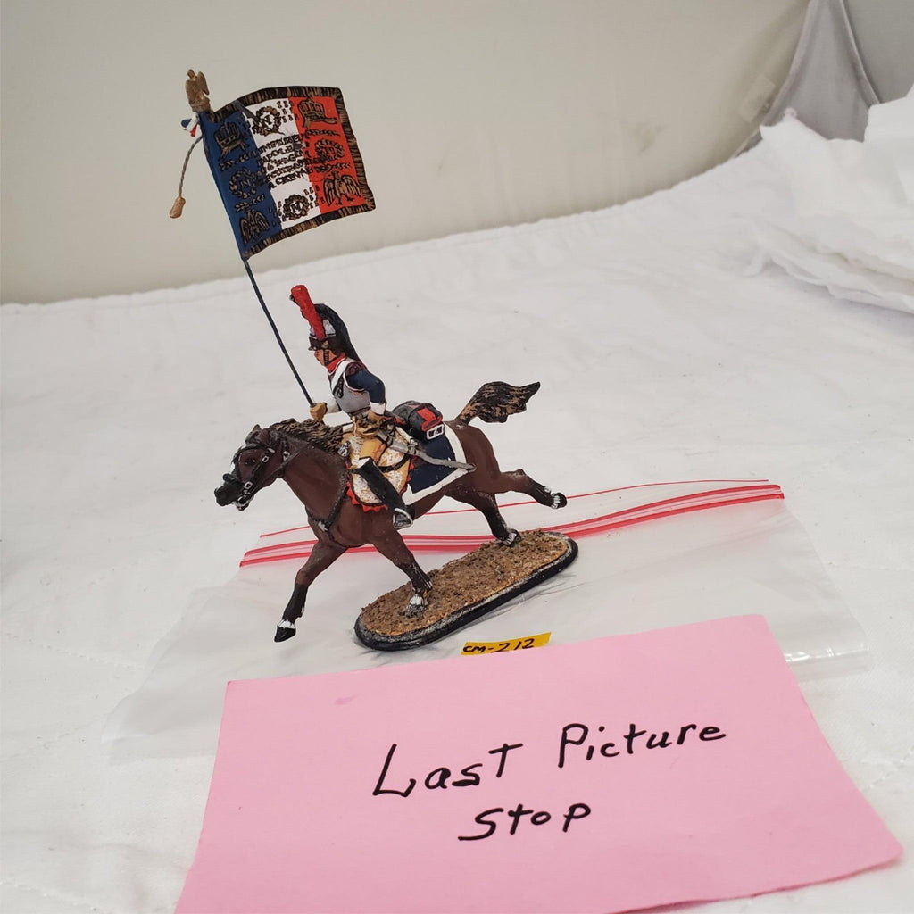 St. Petersburg Hand Painted Metal Toy Soldier Flag Bearer Calvary Unit CM-212