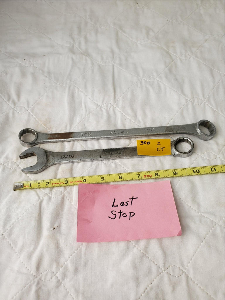 Set of 2 KAL USA Double-Ended Ring Wrench & Combination Wrench Tool LOT 300