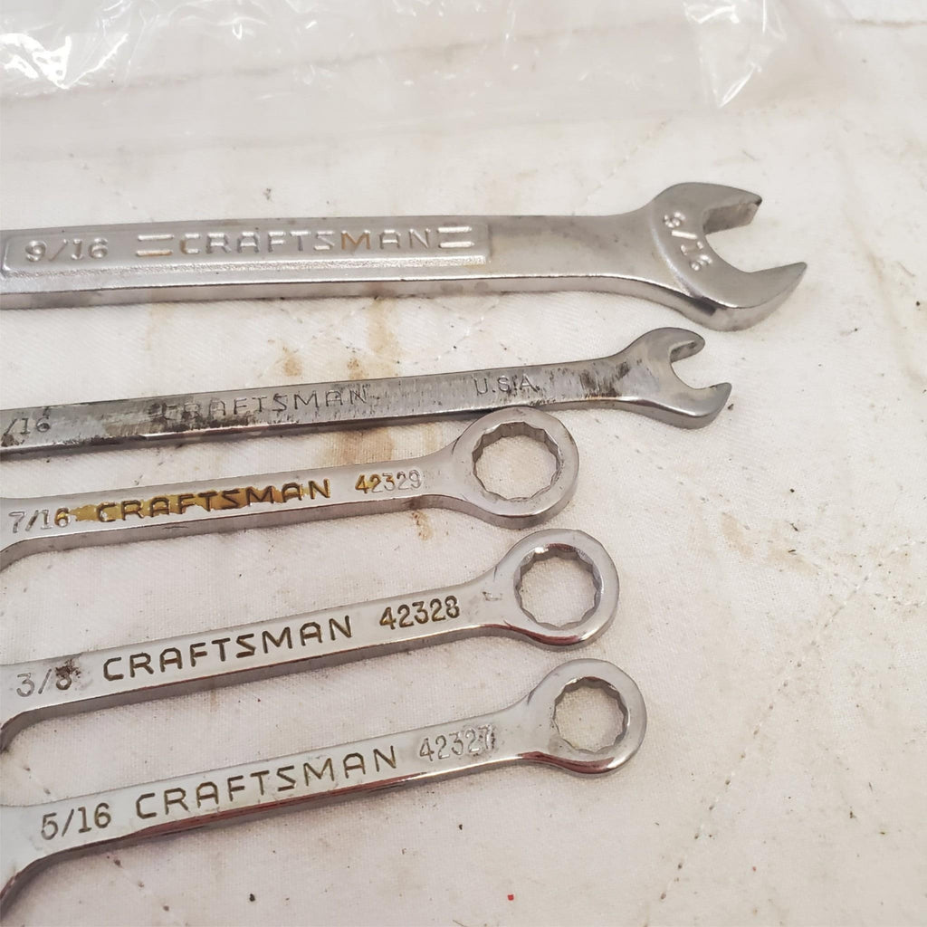 Lot of 5 Craftsman Open & Box End Wrenches Set LOT-844
